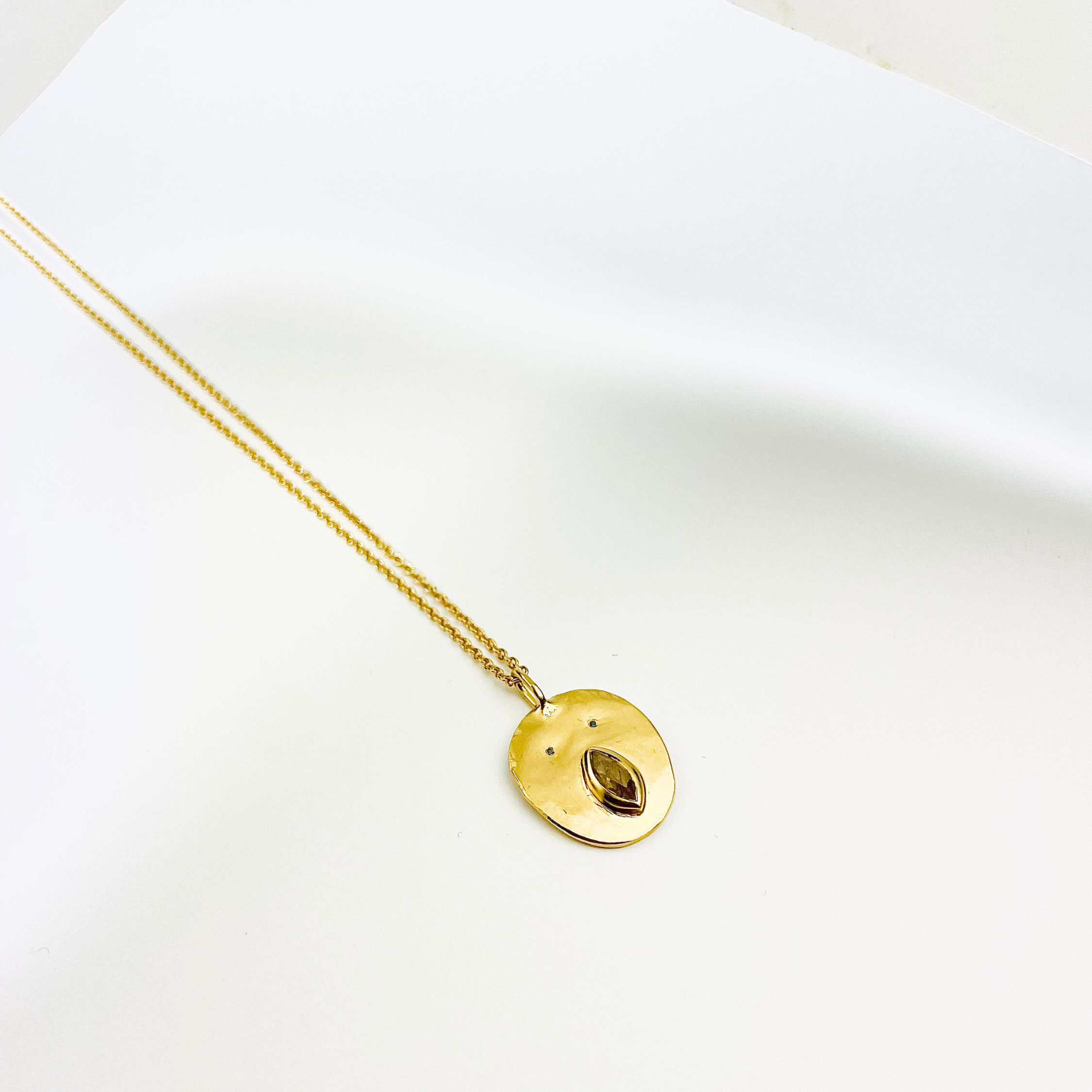 Collier Tronche Louise - Vermeil et Saphir Jaune