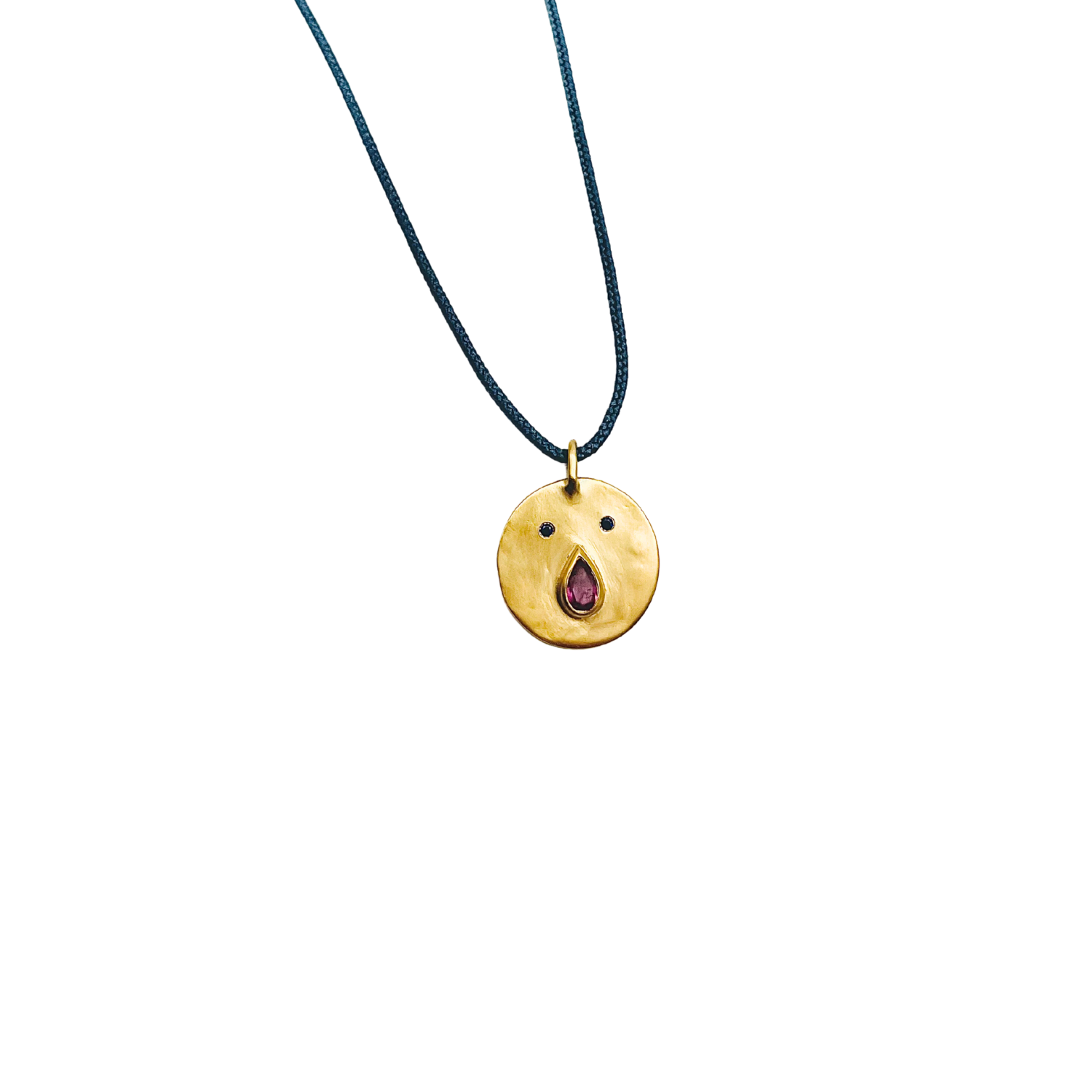 Collier Cordon Tronche Paula - Vermeil et Saphir Bordeaux