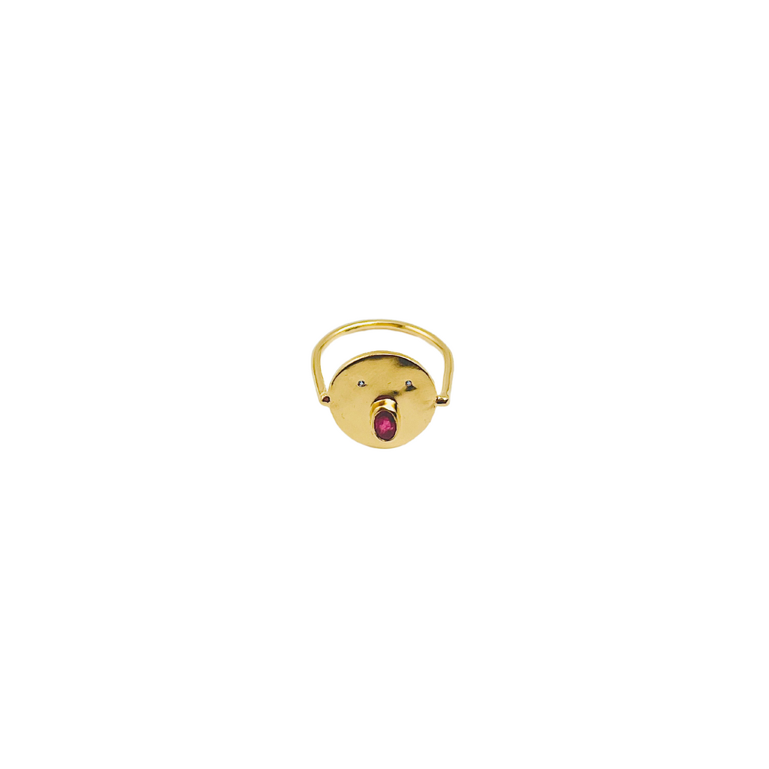 Bague Tronche Henri Vermeil Empierrée