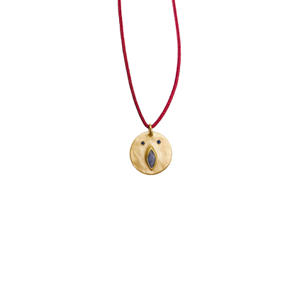 Collier Cordon Tronche Louise - Vermeil et Saphir Bleu