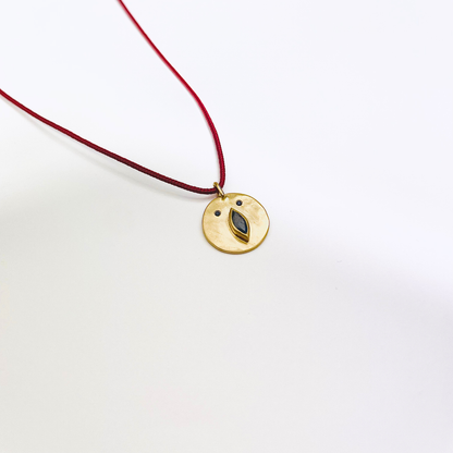 Collier Cordon Tronche Louise - Vermeil et Saphir Bleu