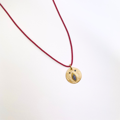 Collier Cordon Tronche Louise - Vermeil et Saphir Bleu