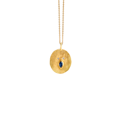Médaille Louise Diamants et Saphir - Or 750/1000